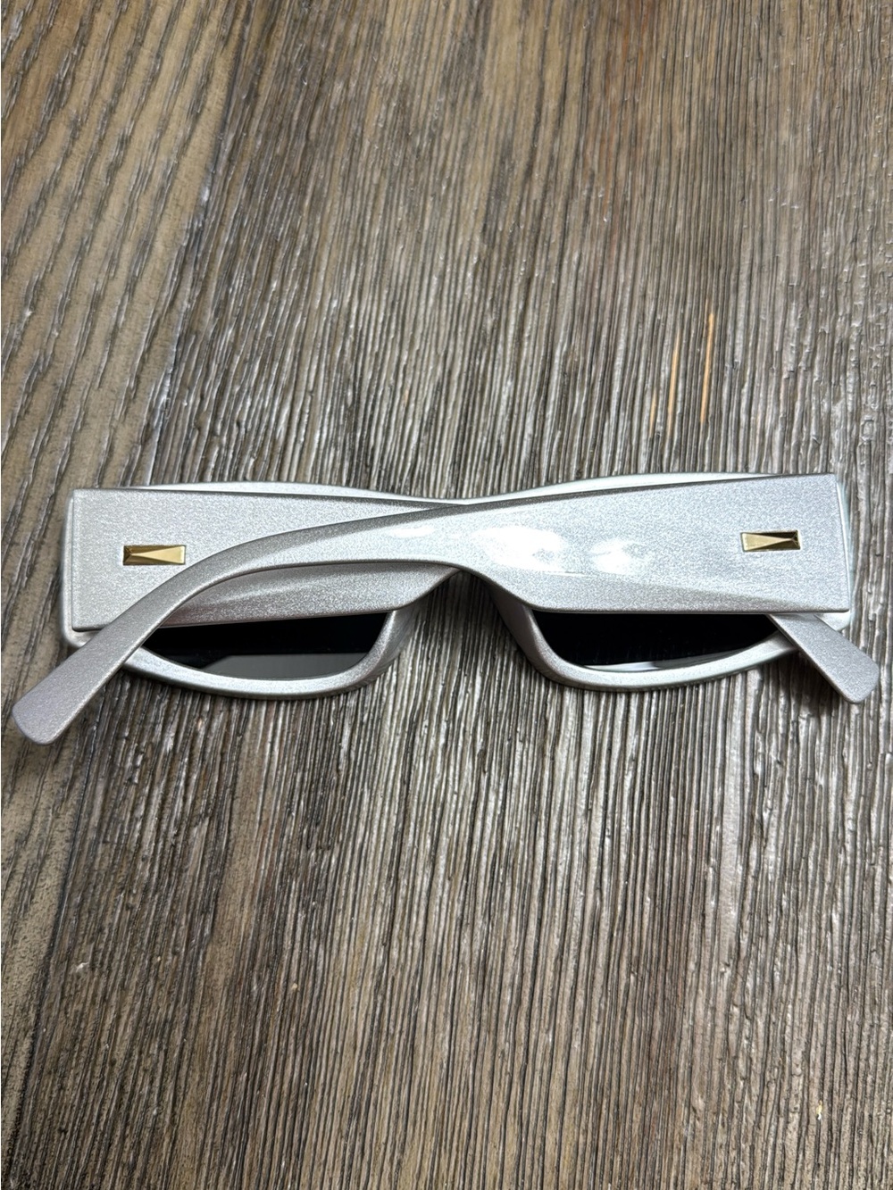 Silver Rectangular Sunglasses - Picture 2 of 2